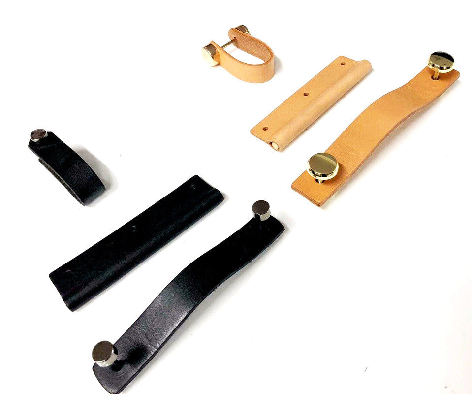 100% Genuine Leather Door Knob Cabinet Kitchen Drawer Handle Pull laundry gold 7