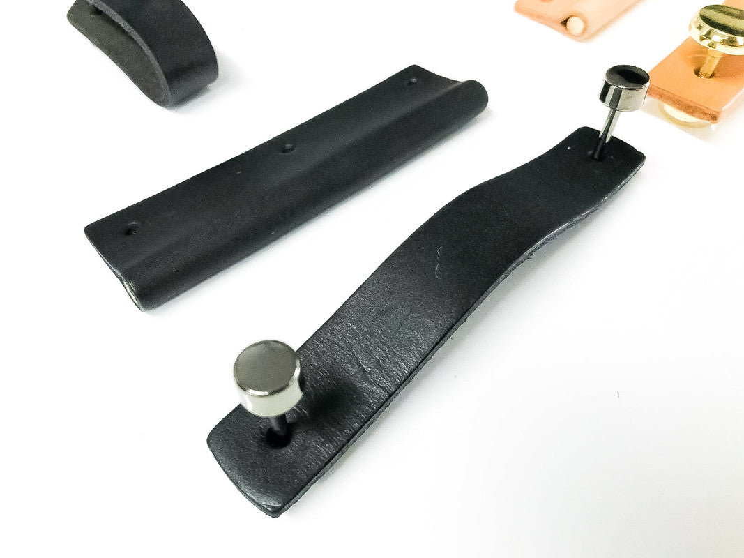 100% Genuine Leather Door Knob Cabinet Kitchen Drawer Handle Pull laundry gold 12