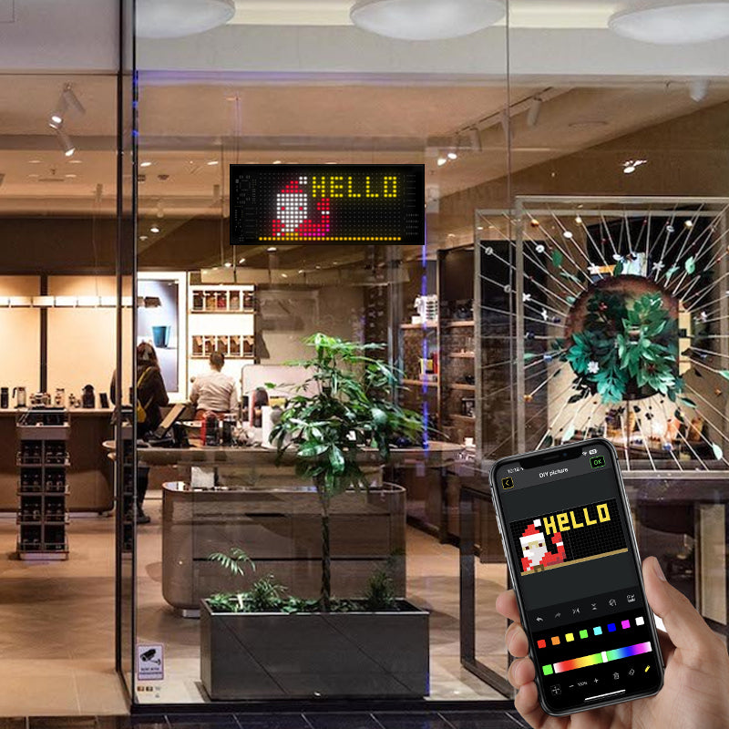 Programmable LED Matrix Panel Flexible Screen IP65 with APP Control 70*173mm 8