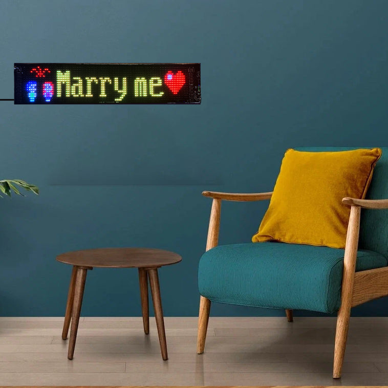 Programmable LED Matrix Panel Flexible Screen IP65 with APP Control 120*595mm 7