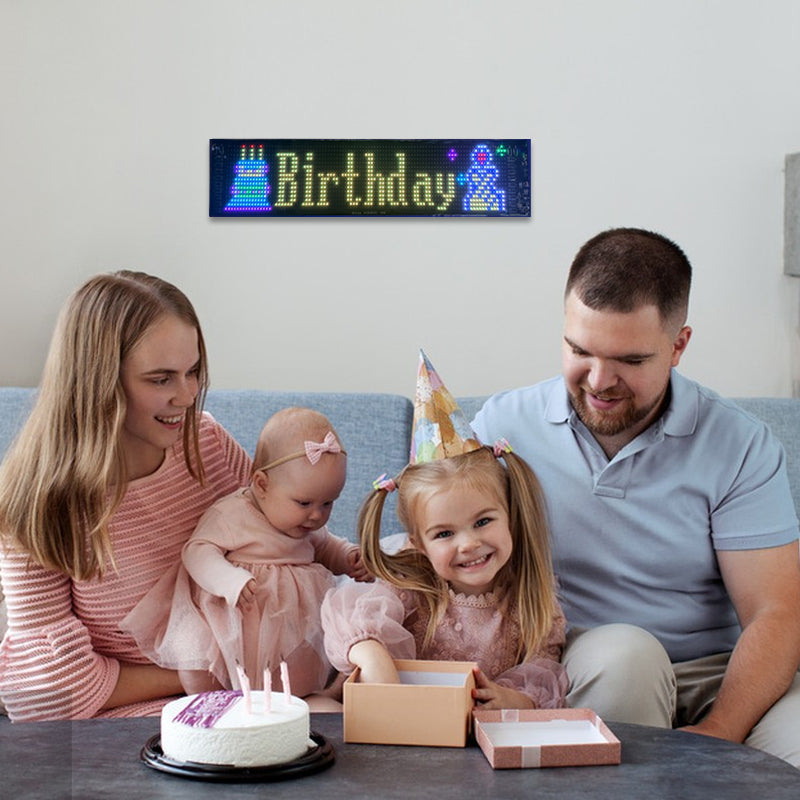 Programmable LED Matrix Panel Flexible Screen IP65 with APP Control 120*595mm 8