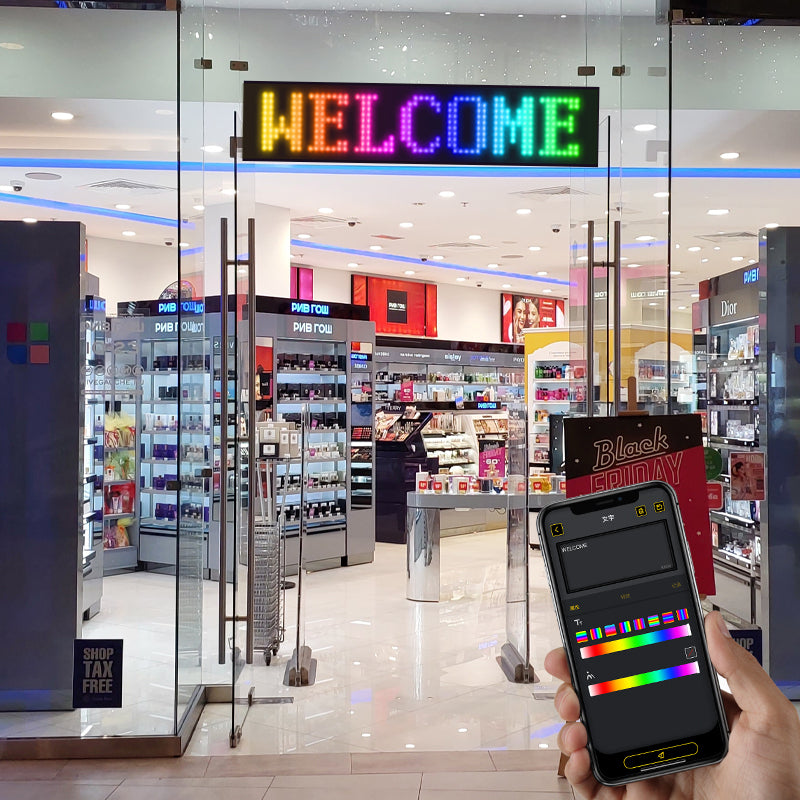 Programmable LED Matrix Panel Flexible Screen IP65 with APP Control 120*595mm 11