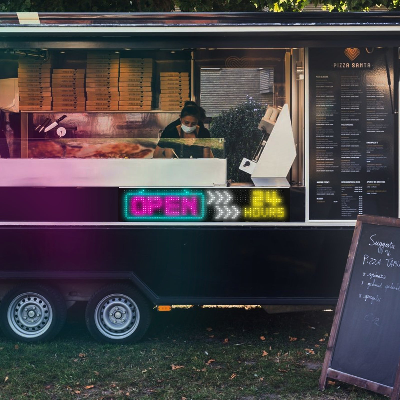 Programmable LED Matrix Panel Flexible Screen IP65 with APP Control 192*898mm 7