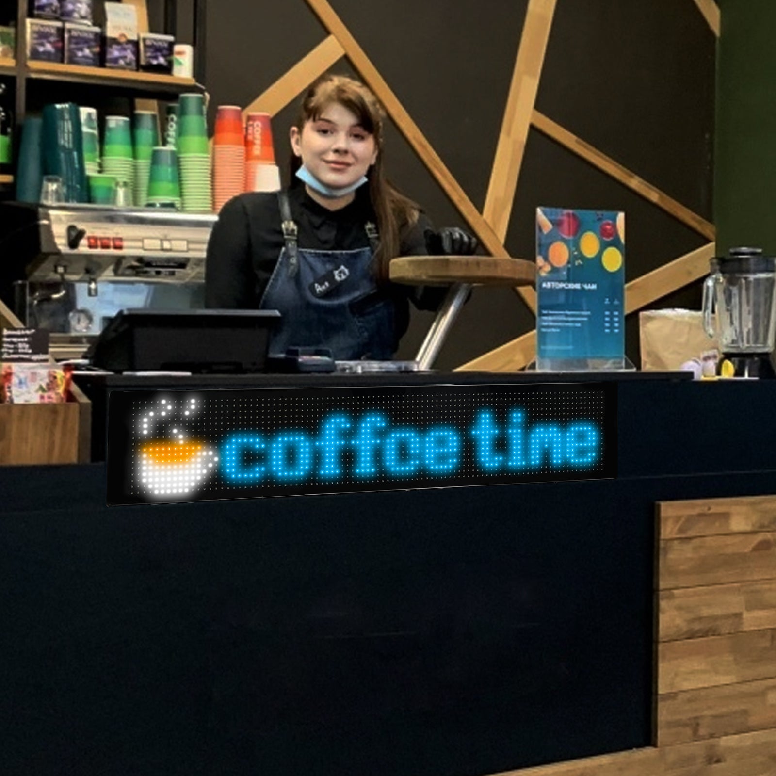 Programmable LED Matrix Panel Flexible Screen IP65 with APP Control 192*898mm 11