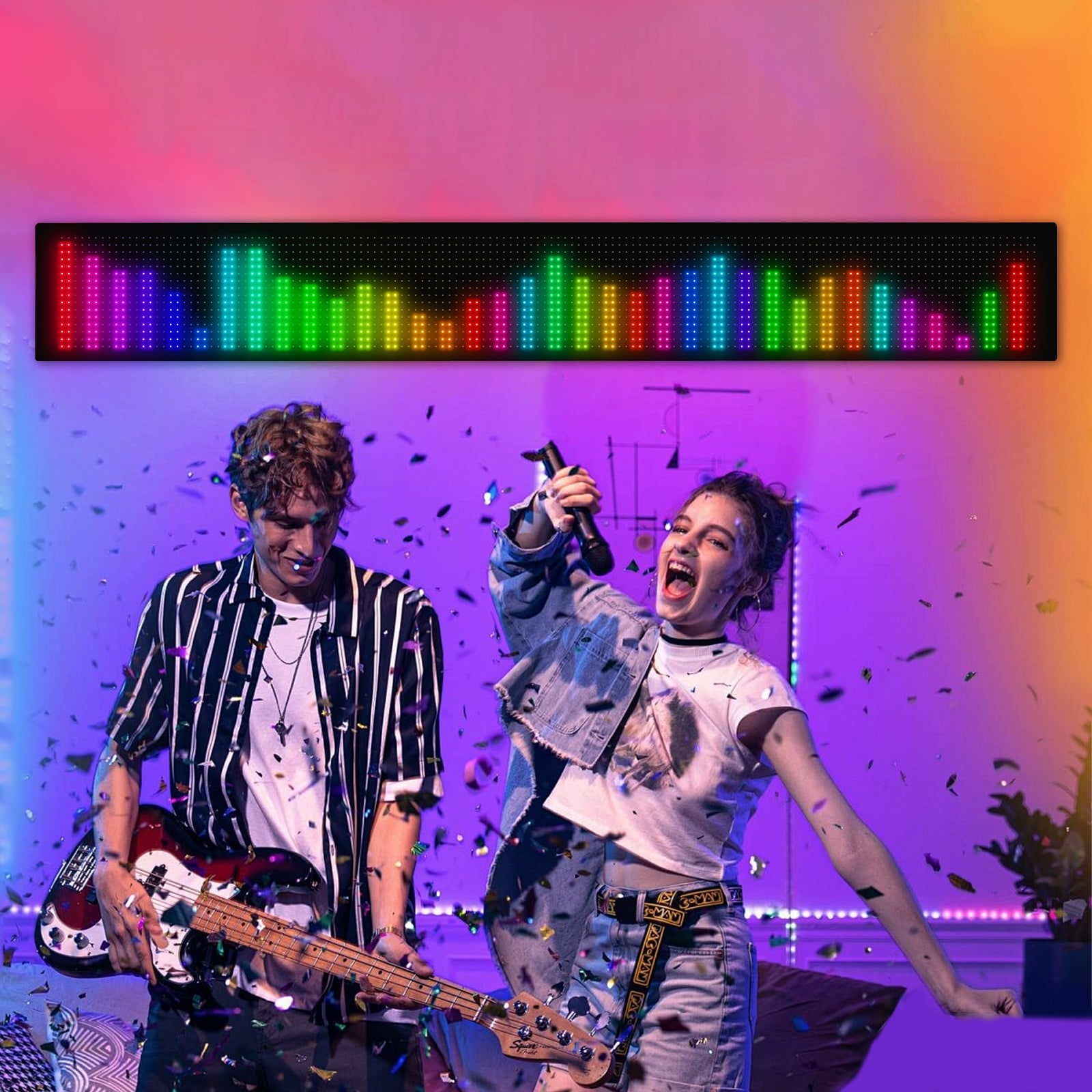 Programmable LED Matrix Panel Flexible Screen IP65 with APP Control 192*1330mm 6