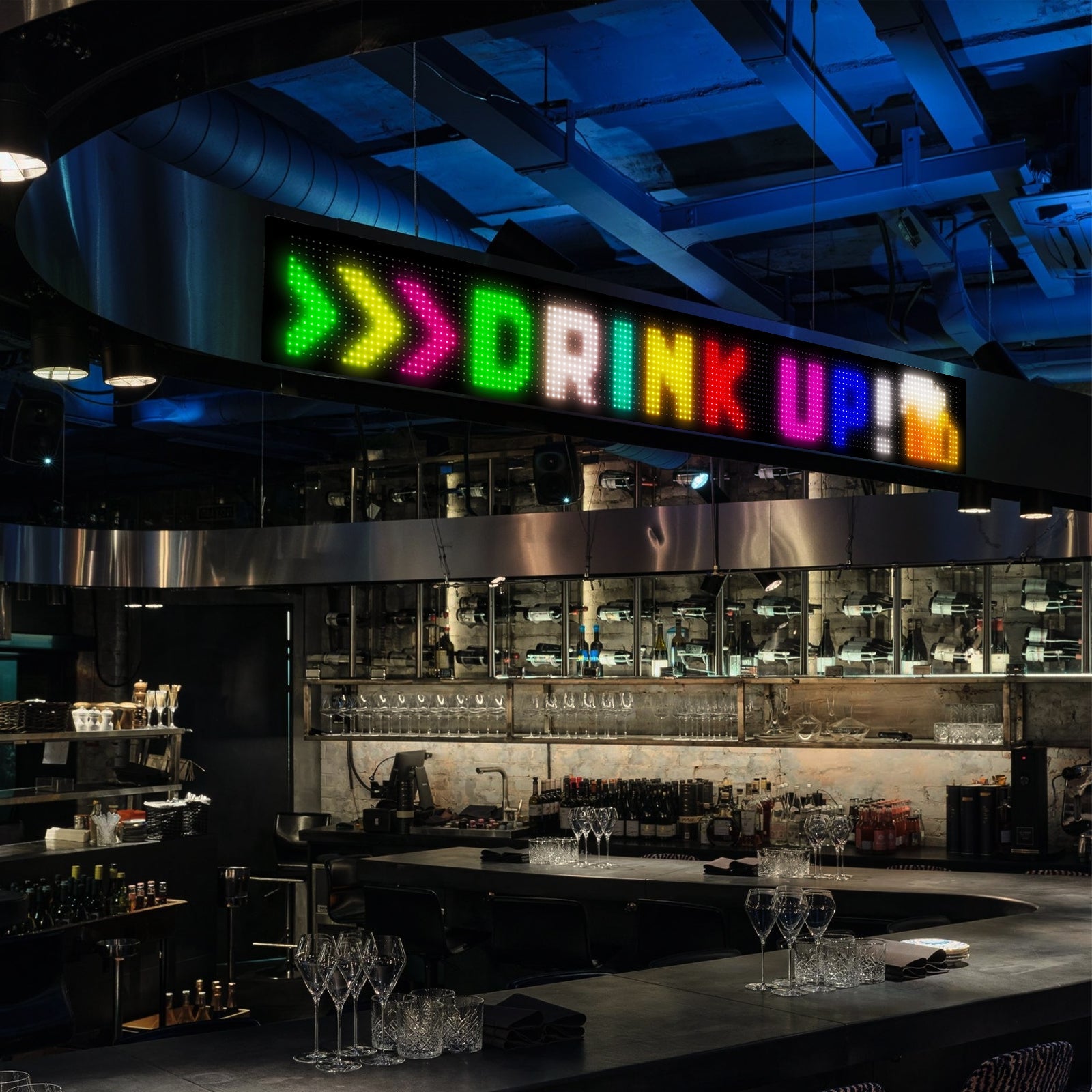 Programmable LED Matrix Panel Flexible Screen IP65 with APP Control 192*1330mm 8