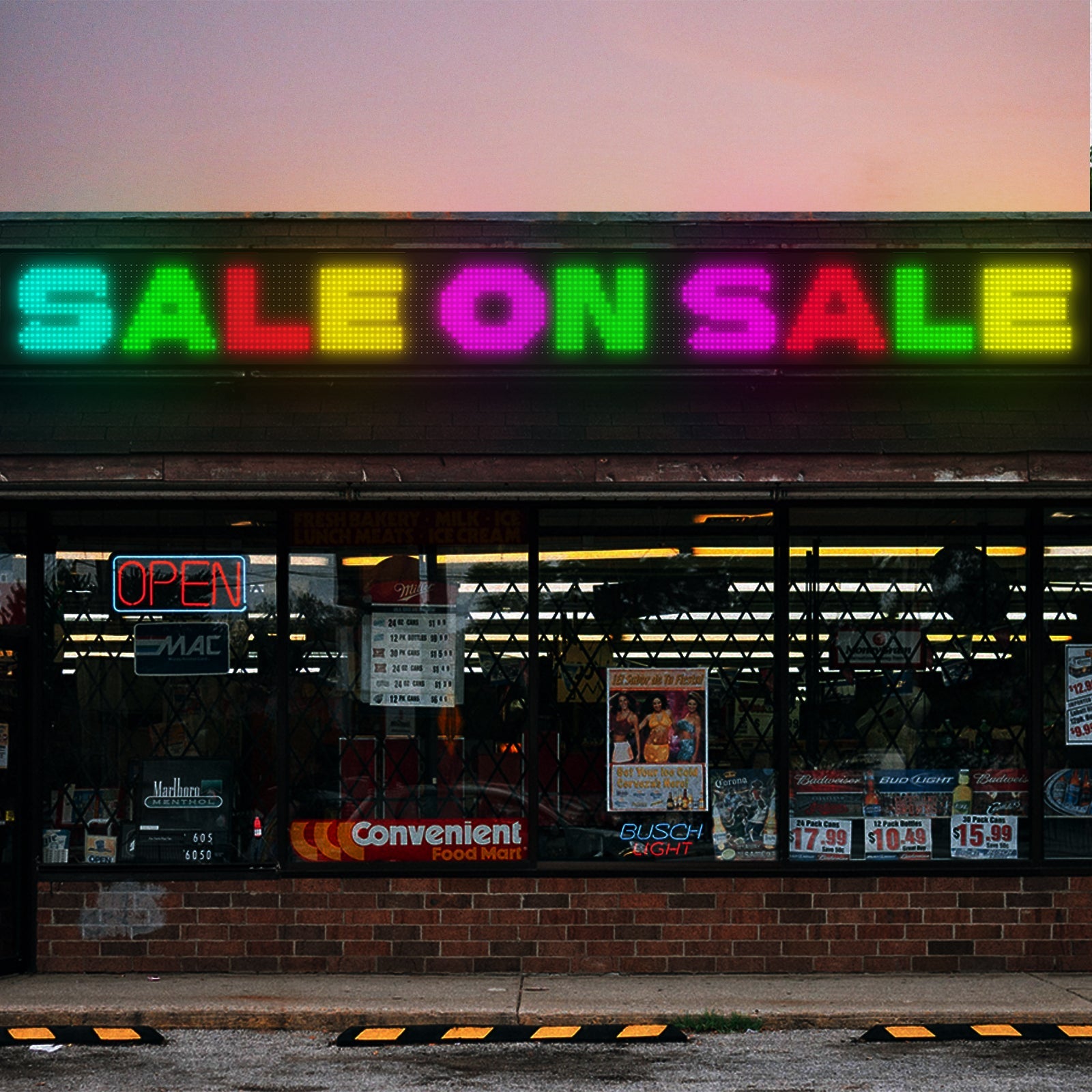 Programmable LED Matrix Panel Flexible Screen IP65 with APP Control 192*1762mm 7