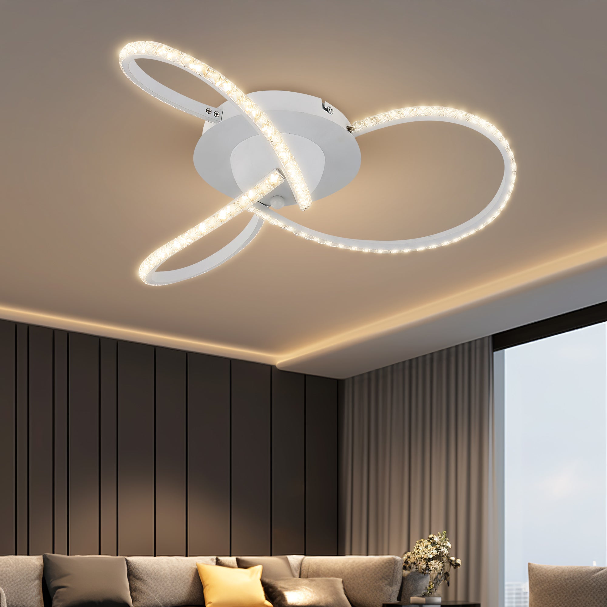 Irie Dimmable 3 Lights LED Ceiling Light - White 5