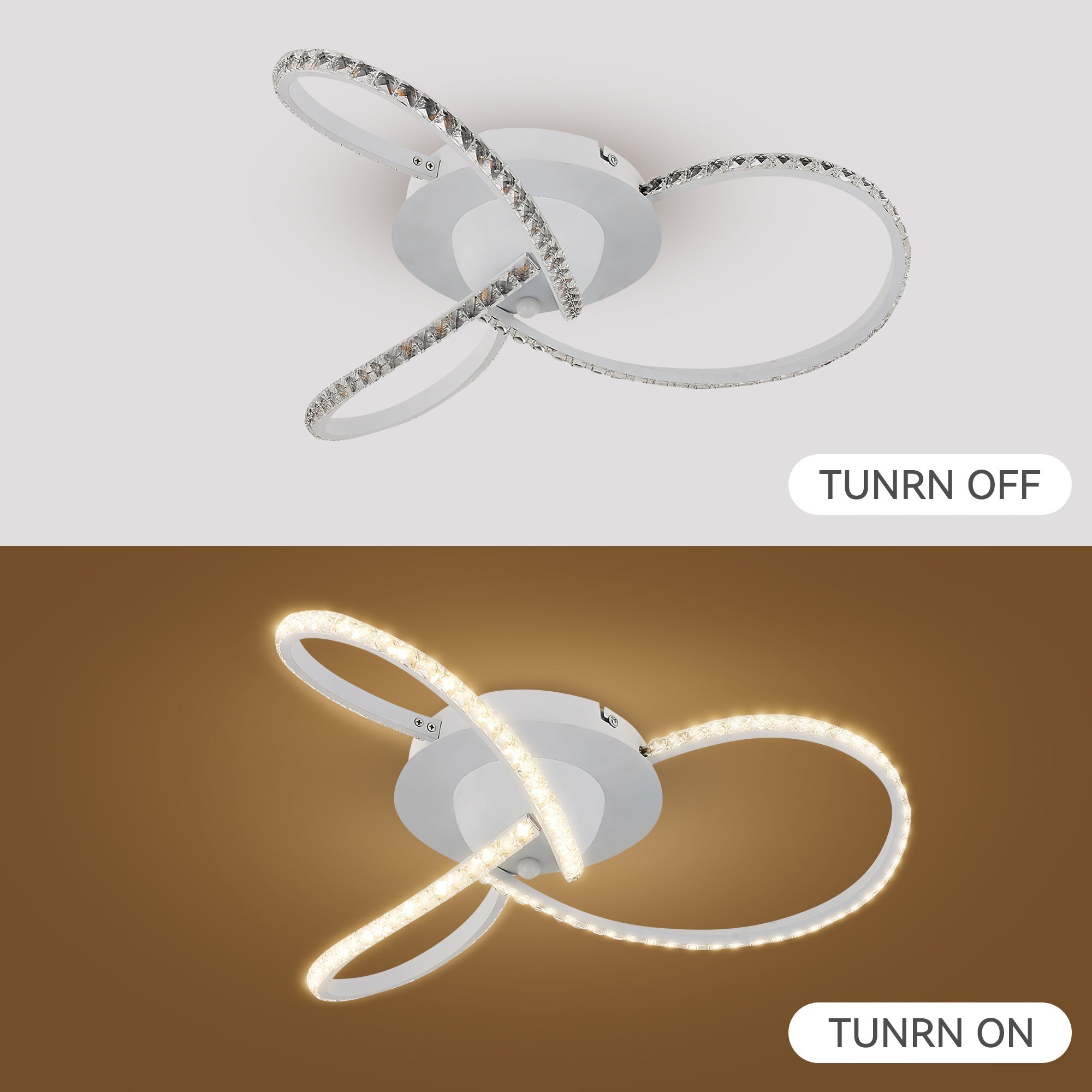 Irie Dimmable 3 Lights LED Ceiling Light - White 8