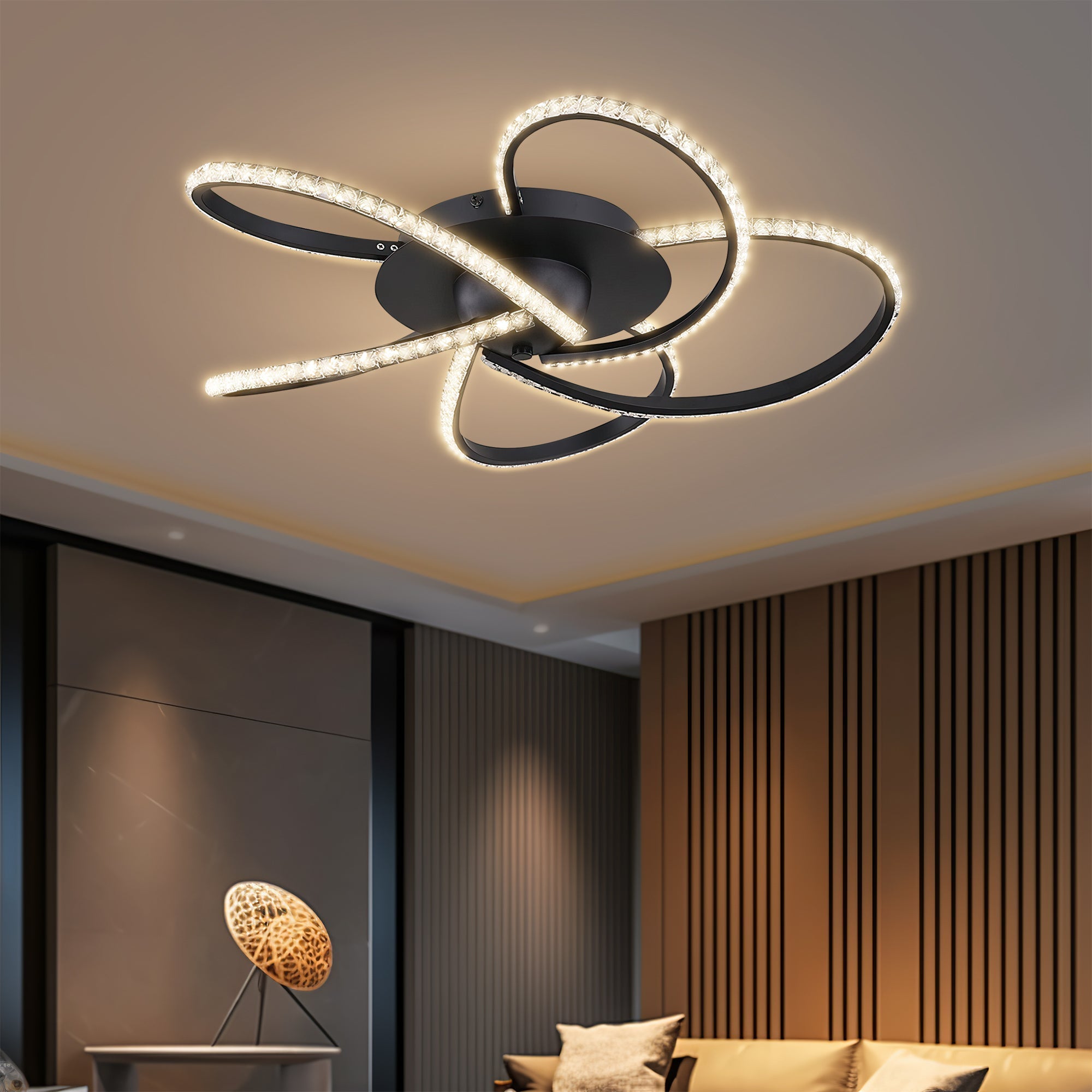 Irie Dimmable 5 Lights LED Ceiling Light - Black 7