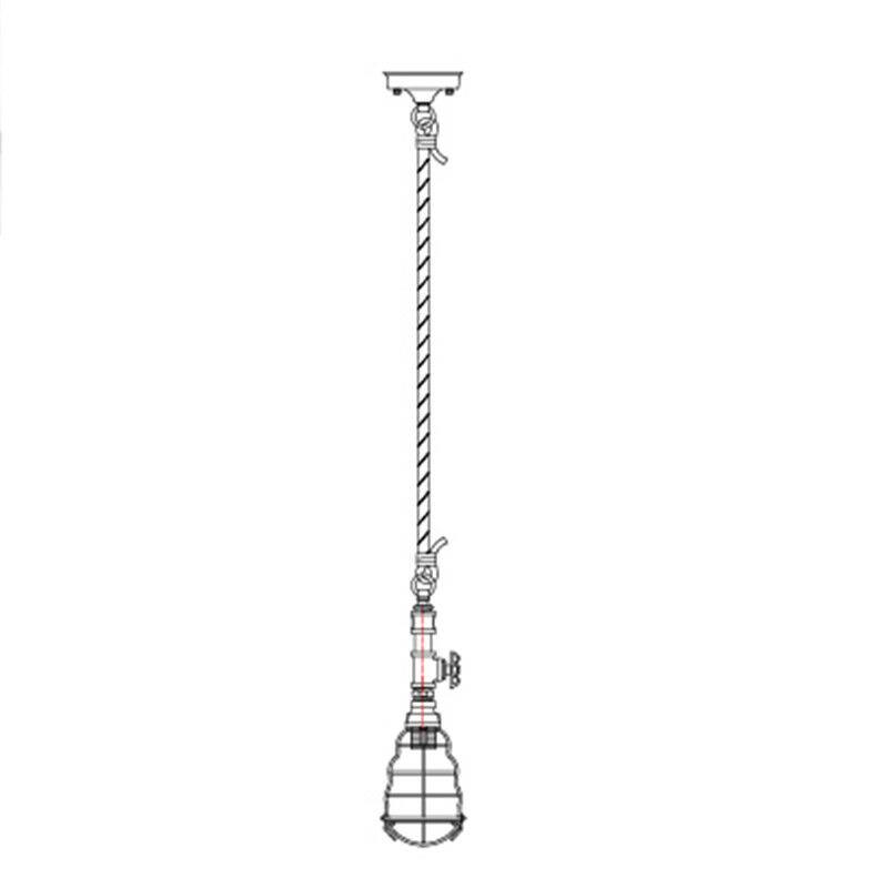 Vantage Pipe Pendant Light - Rusty 6