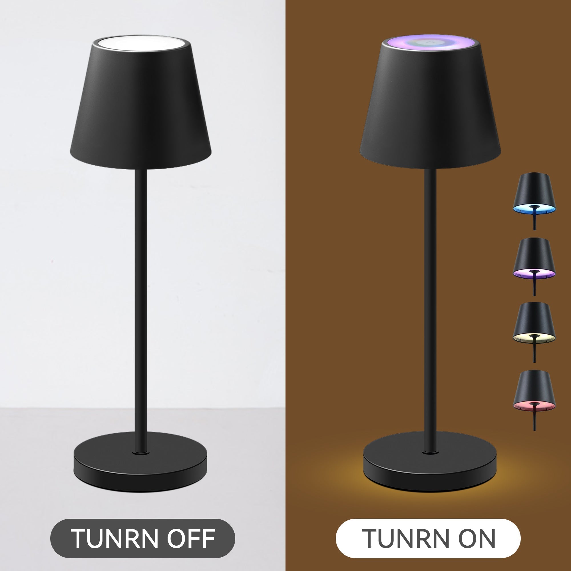 Enoki Portable RGB Table Lamp - Black 9