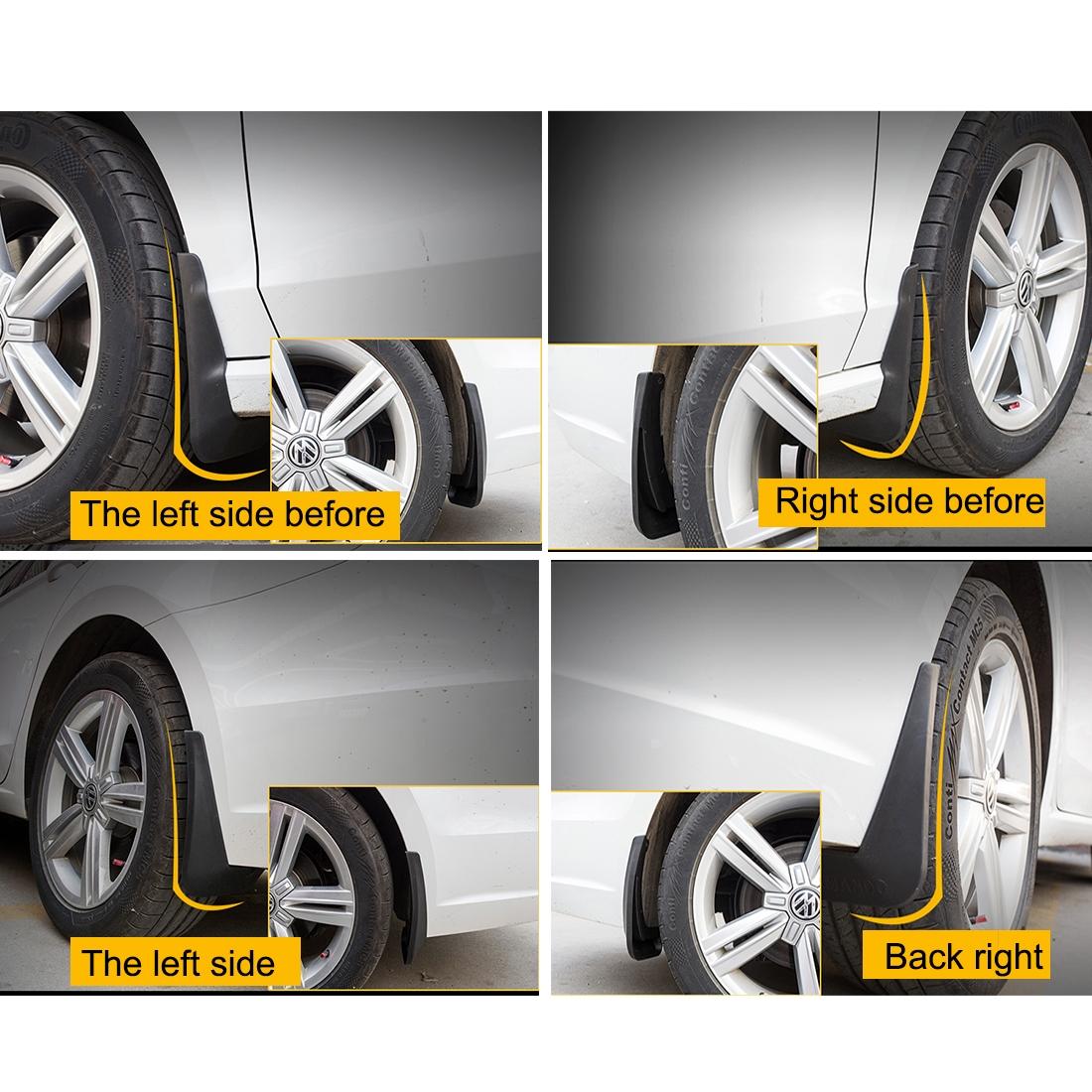 4 Pcs Car Auto Semi-Rigid Pvc Splash Flaps Fender Guard For Honda City 2015-2020 4