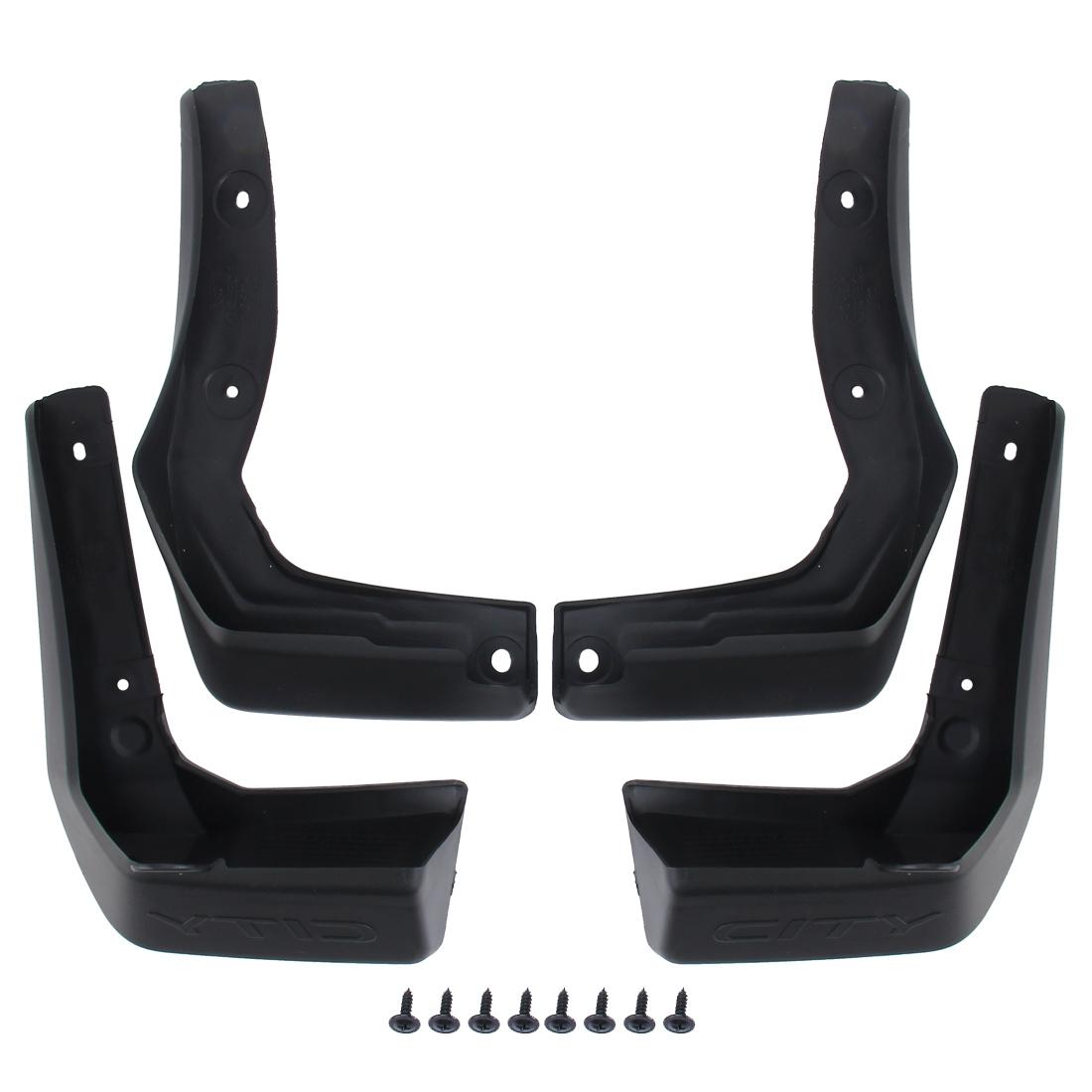 4 Pcs Car Auto Semi-Rigid Pvc Splash Flaps Fender Guard For Honda City 2015-2020 7