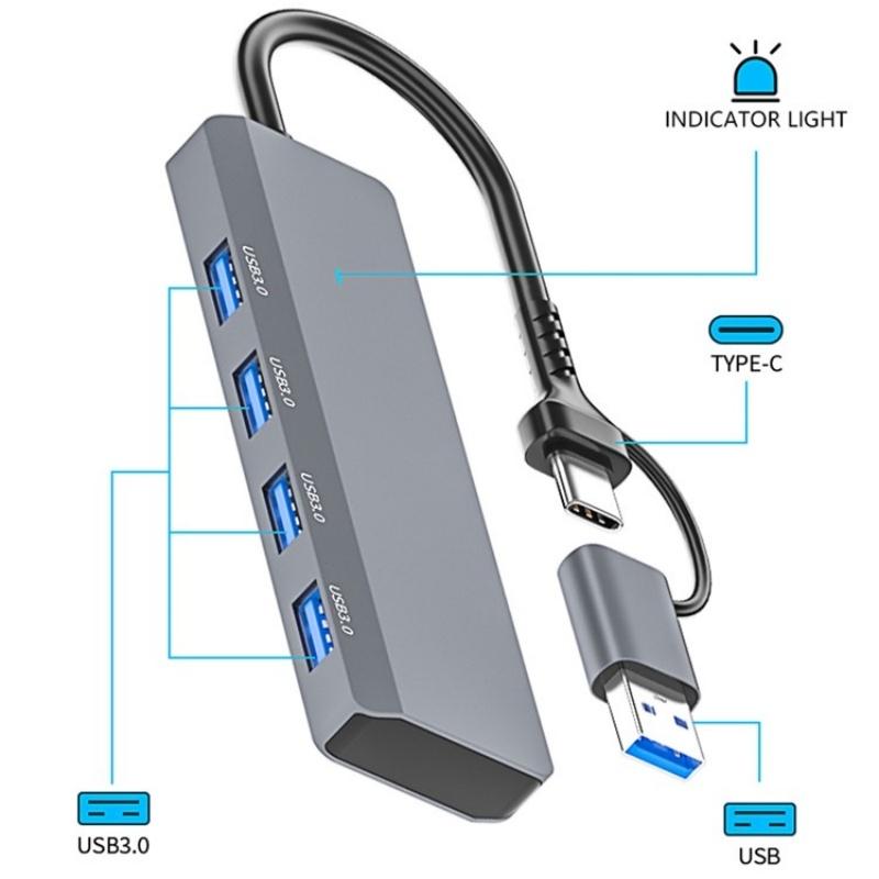 Usb3.0 4-Port Hub For Laptops Ads-305D 5