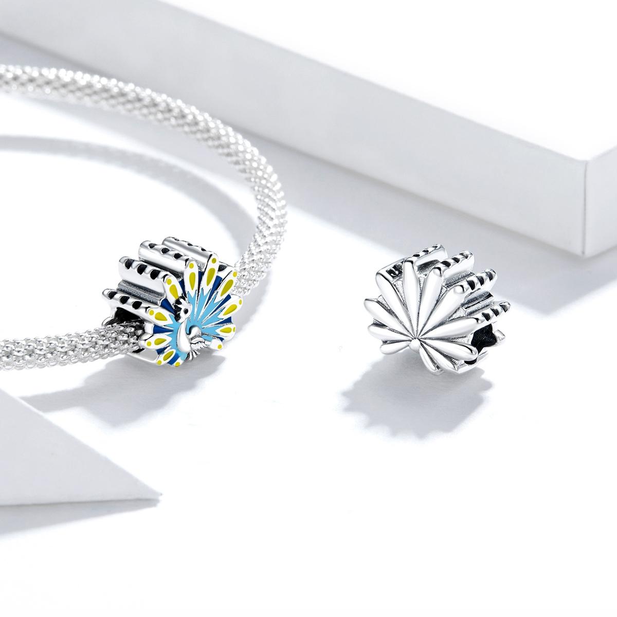925 Sterling Silver Peacock Bead Bracelet & Necklace Set 7