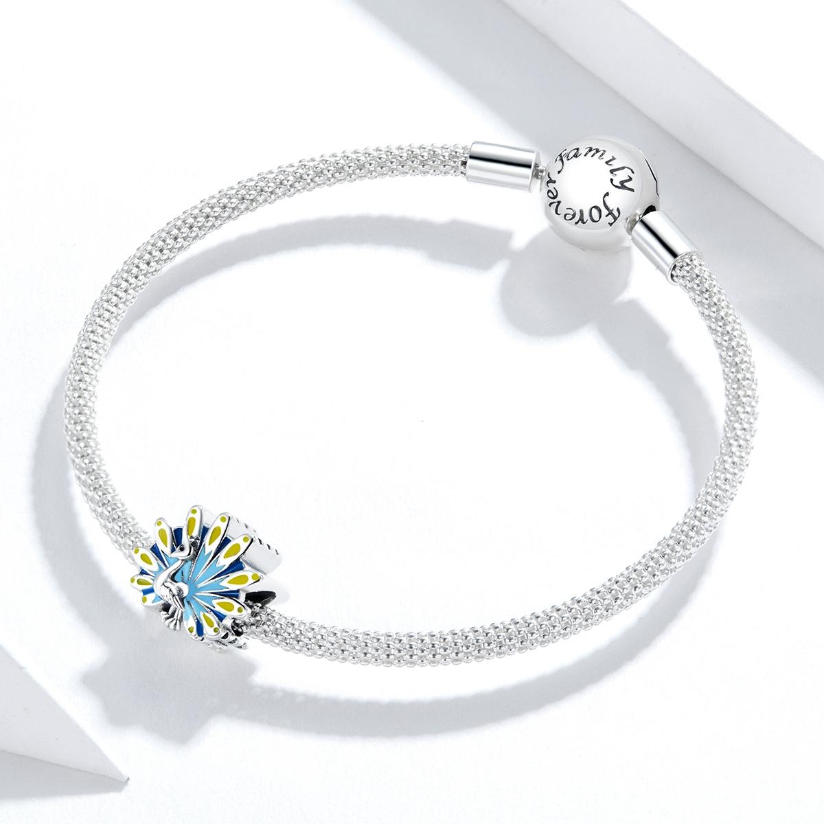 925 Sterling Silver Peacock Bead Bracelet & Necklace Set 8