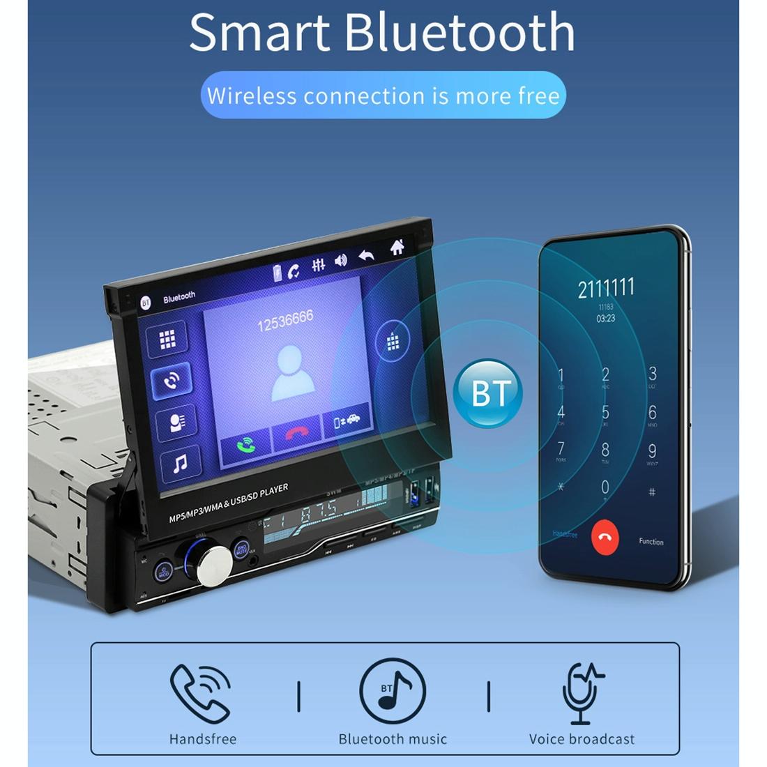 7 Inch Hd Car Radio Receiver Mp5 Player Fm / Am / Rds / Bluetooth / Phone Link Remote Control 5