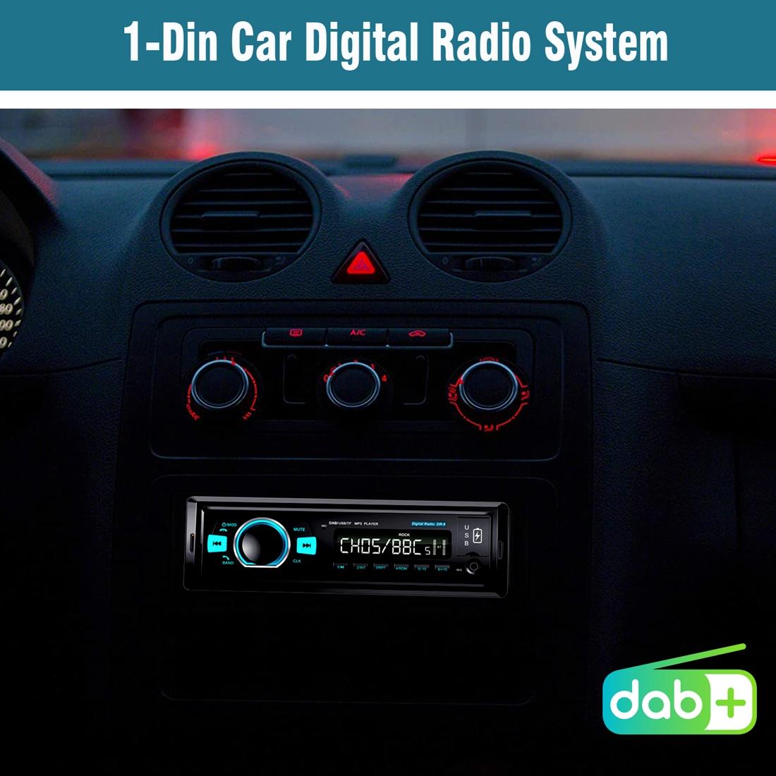 1-Din Car Dab Radio Player - Bluetooth Fm U Disk Mp3 Tf Card 10