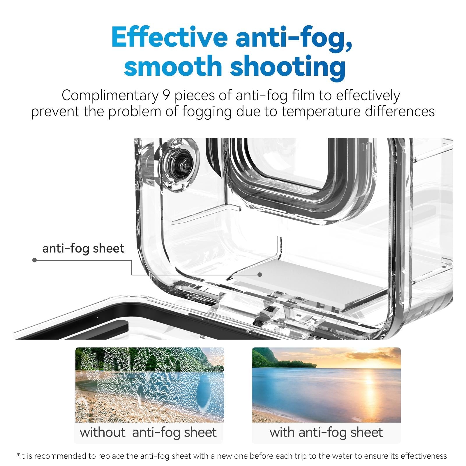 Full Scene Waterproof Diving Housing with Anti-fog 7