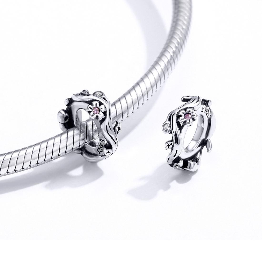 925 Sterling Silver Cherry Blossom Branch Pendant For Diy Bracelets And Necklaces 5