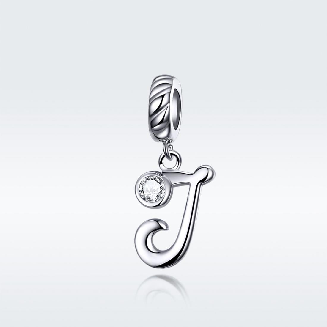 925 Sterling Silver Personalized Letter Pendant For Diy Bracelets & Necklaces Style - J 3