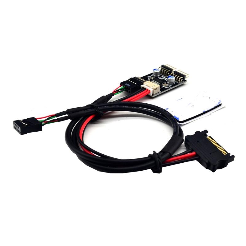 Usb 2.0 9Pin To Dual 9Pin Header Hub Adapter 3