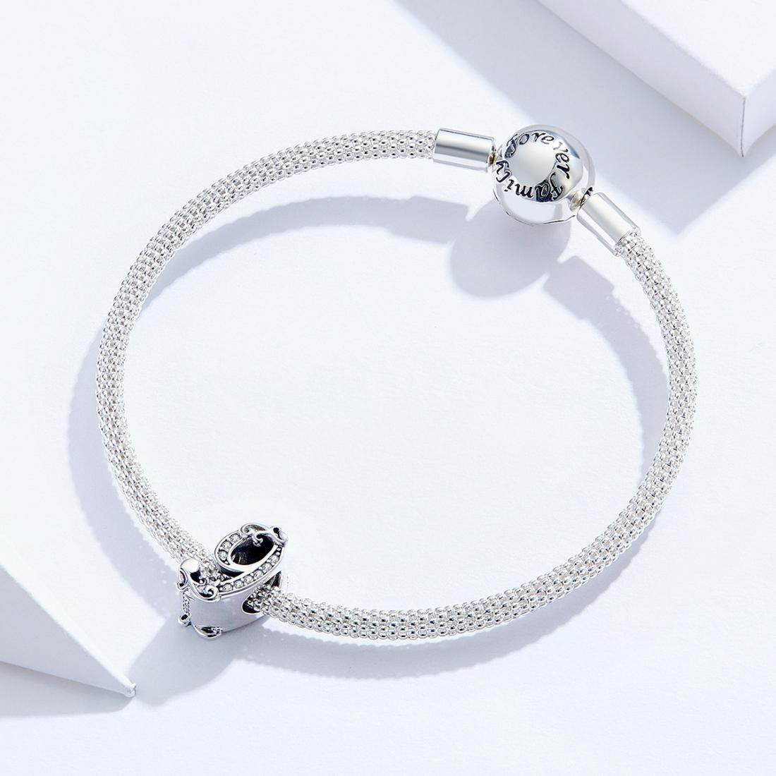 925 Sterling Silver Relief Number Series 0 9 Beads For Diy Bracelets And Necklaces Style - 9 5