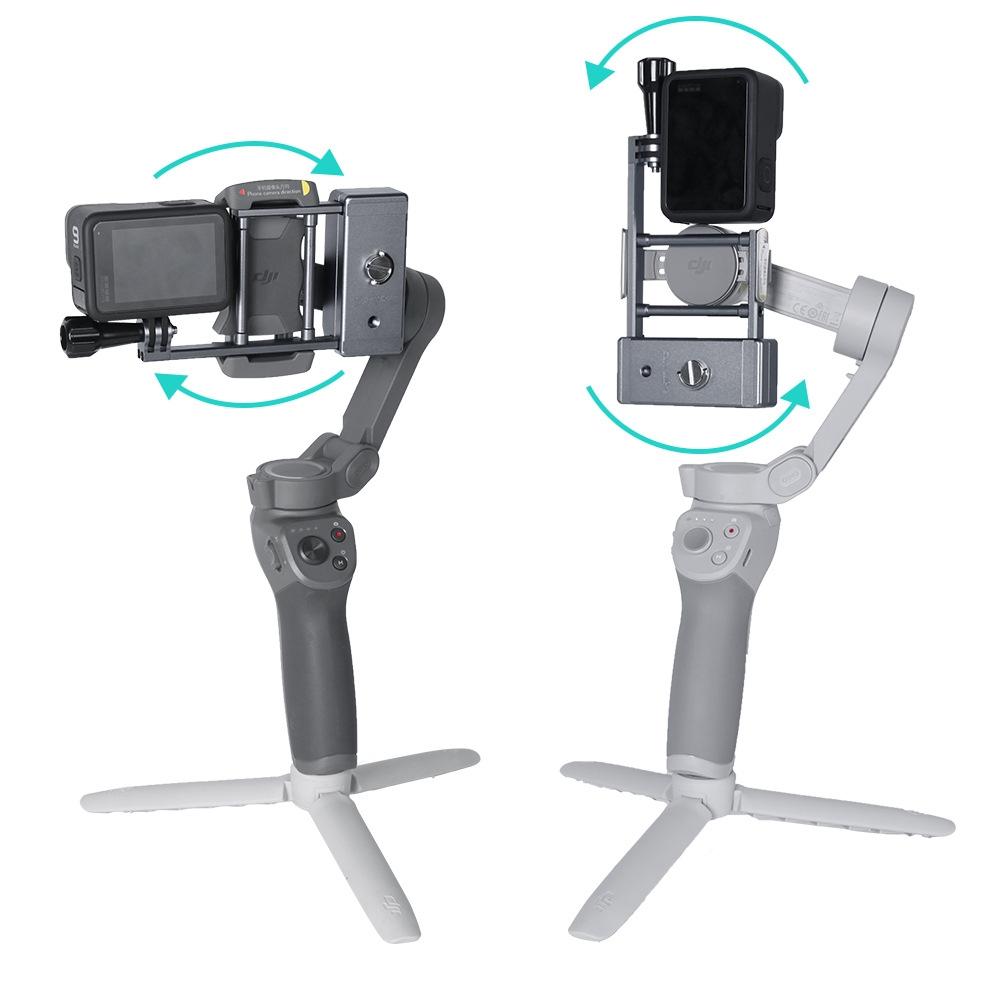 Aluminum Mount Plate Adapter for Dji Action / Gopro Hero9 / 8 Mobile 3 / Om4 Gimbal 5