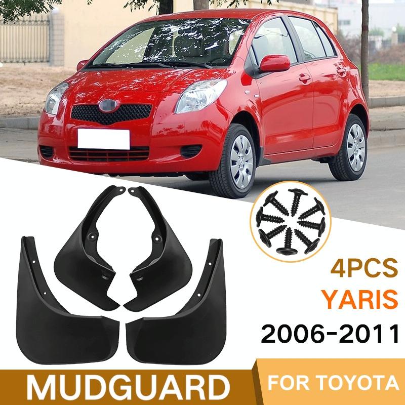 For Toyota Yaris 2006-2011 4Pcs / Set Car Auto Soft Plastic Splash Flaps Fender Guard 3