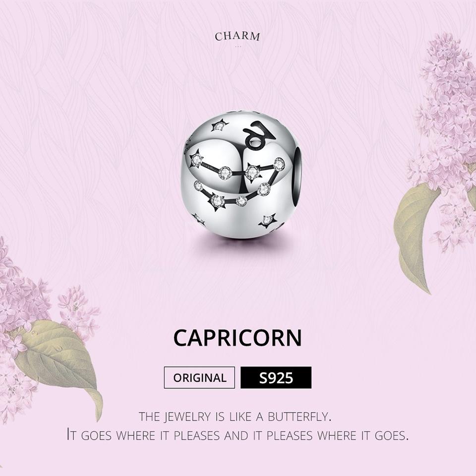 925 Sterling Silver Diy Zodiac Bracelet Beads Capricorn Style - Capricorn 4
