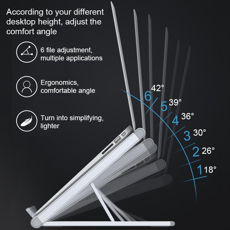 Foldable Aluminum Laptop Stand - Universal 6