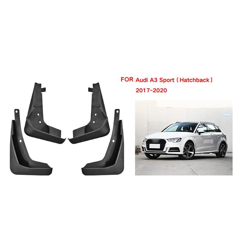 For Audi A3 Hatchback Sport 2017-2020 4Pcs / Set Car Auto Soft Plastic Splash Flaps Fender Guard 3