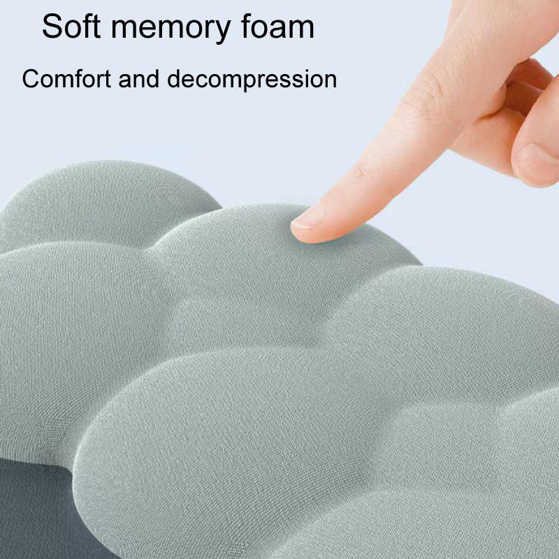 3 Piece Cloudy Gradient Memory Foam Wrist & Mouse Pad Set Blue+Gray - Green 4