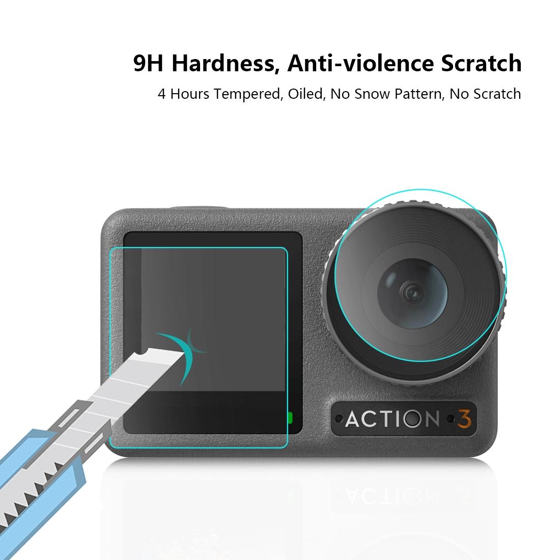 Tempered Glass Film Set for Dji Action 3 - 3-in-1 Protection for Front and Back Screens and Lenses 7