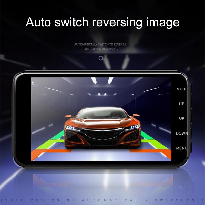 1080p Dual Recording Car Dvr with 4 Touch Screen Parking Monitoring & Loop Recording 5