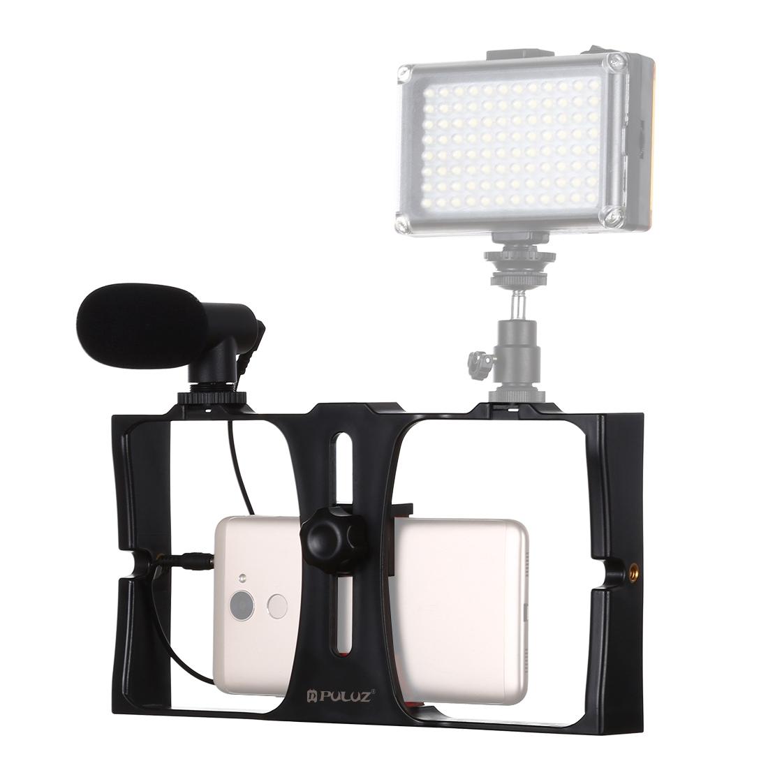 Smartphone Video Rig & Microphone Kit For Live Broadcast - Compatible With Iphone Galaxy Huawei Xiaomi Htc Lg Google And More - Blue 11