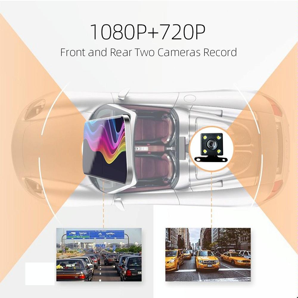Hd Dual Record Lens Car Rear View Mirror with 5 Screen - A6 Driving Recorder 7