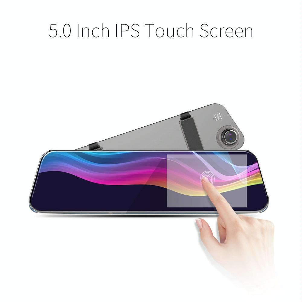 Hd Dual Record Lens Car Rear View Mirror with 5 Screen - A6 Driving Recorder 10