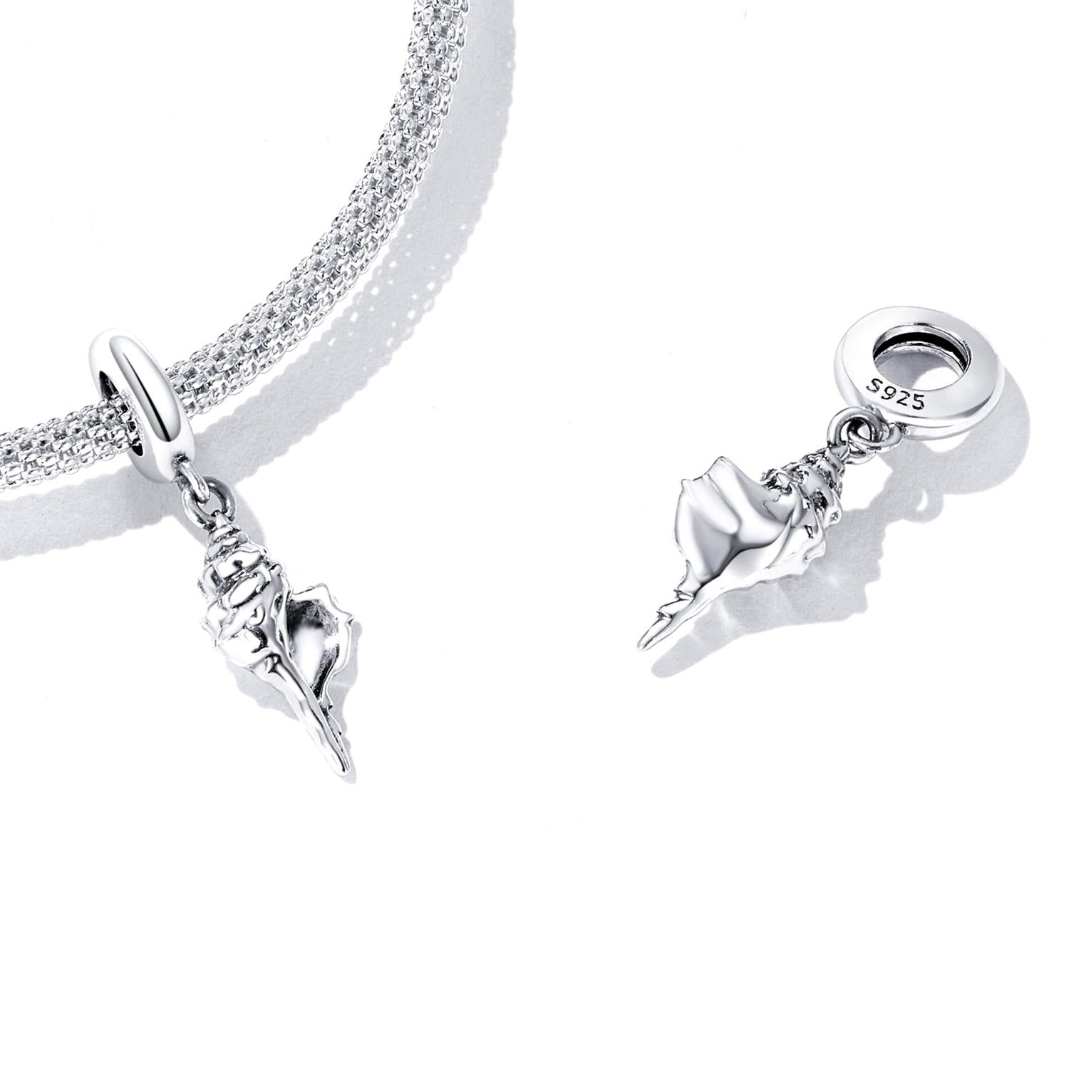 925 Sterling Silver Conch Pendant For Diy Bracelets & Necklaces 6