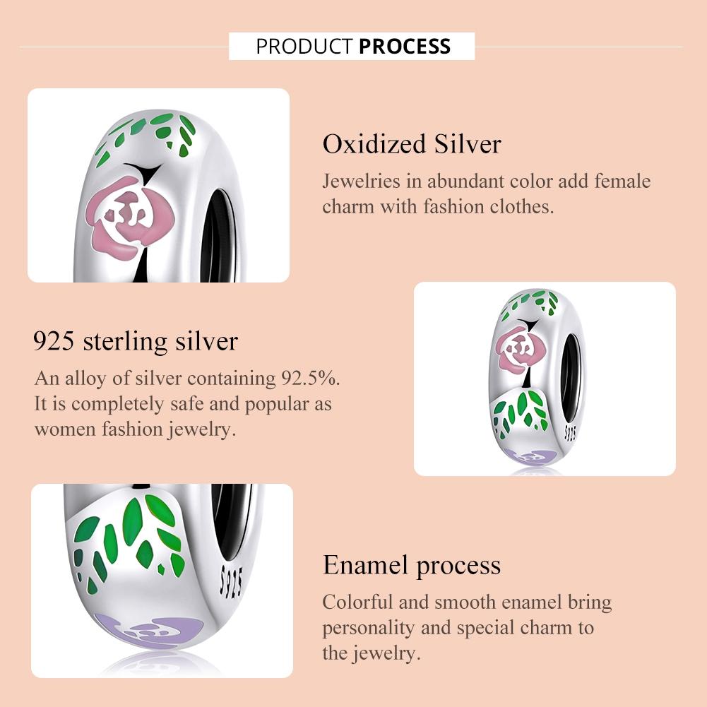 925 Sterling Silver Flower Doodle Beads For Diy Bracelets & Necklaces 4