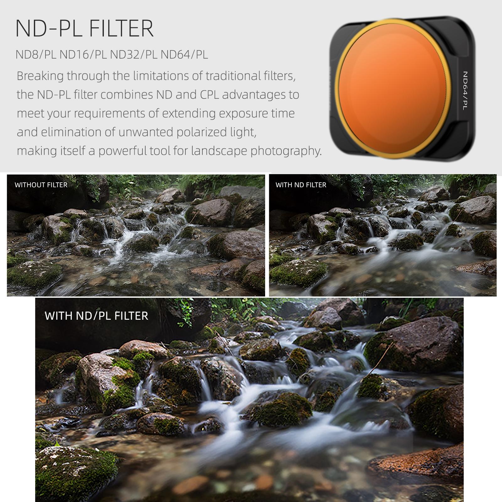4-in-1 Nd Lens Filters for Dji Air 2s - Nd8pl Nd16pl Nd32pl Nd64pl 7