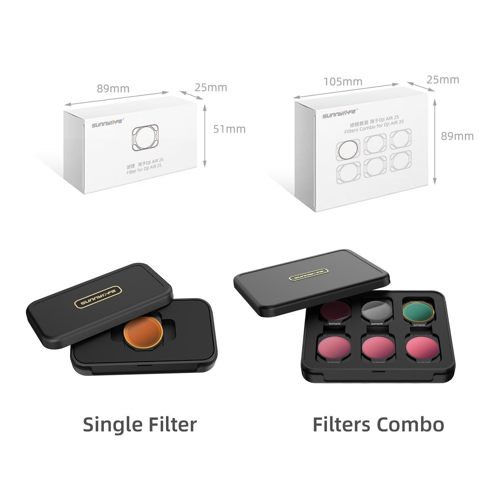 4-in-1 Nd Lens Filters for Dji Air 2s - Nd8pl Nd16pl Nd32pl Nd64pl 9