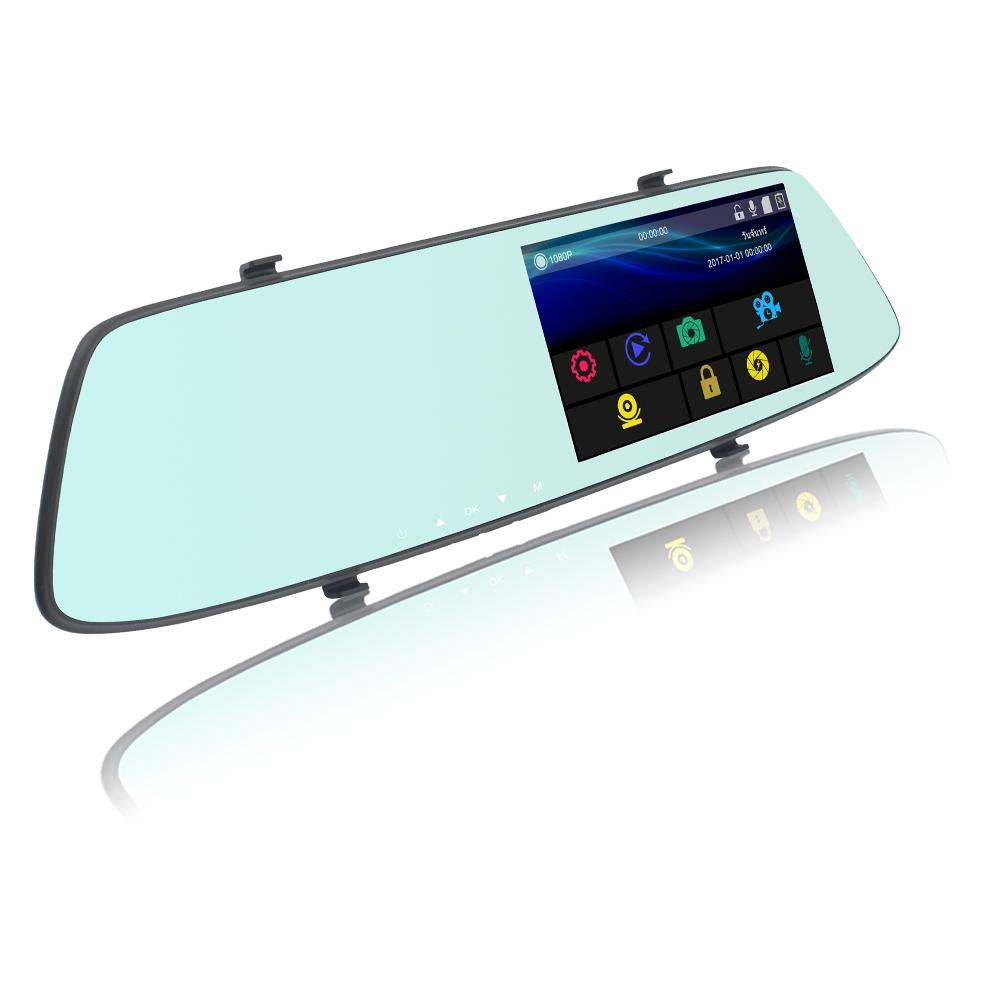 5 Lcd Touch Screen Rear View Mirror Car Recorder with Separate Camera 8
