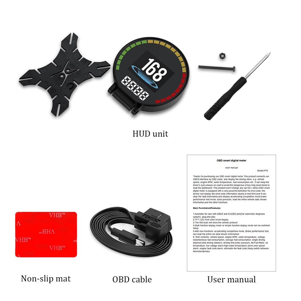 Car Hud Head Up Display Water Temp Speed Voltage 7
