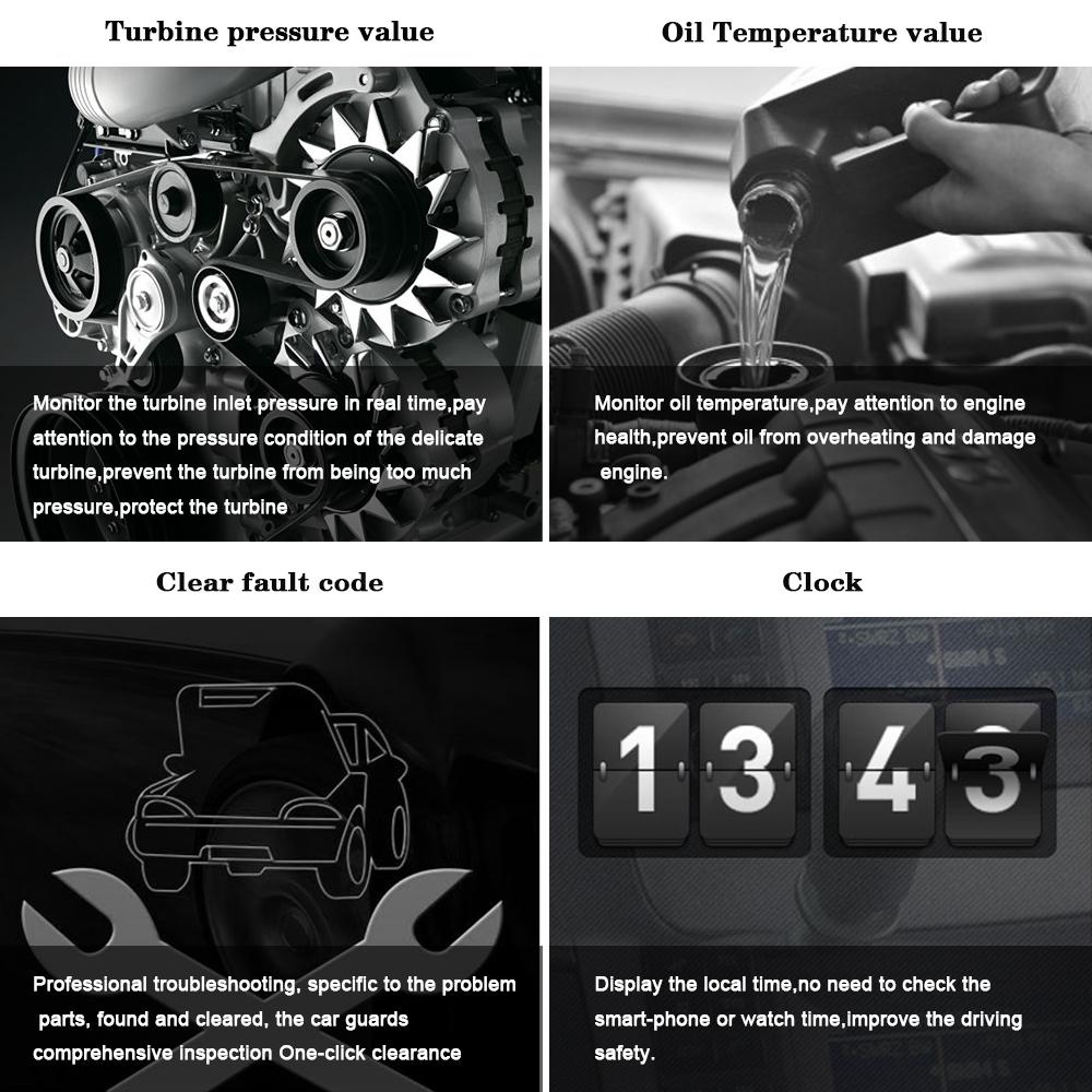 Car Hud Head Up Display Water Temp Speed Voltage 11