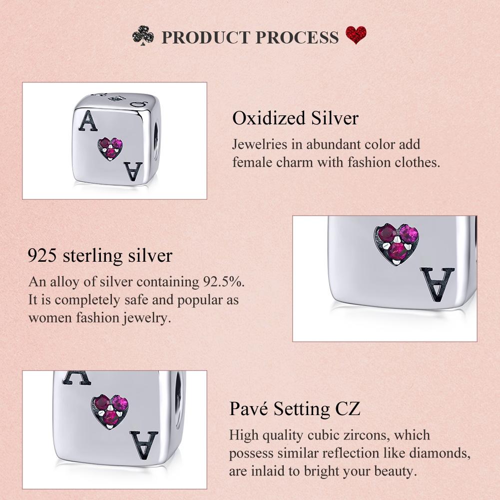 925 Sterling Silver Square Dice Beads For Diy Bracelets & Necklaces 5