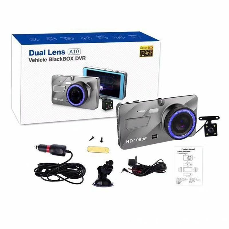 Smart Car Dual Lens Video Camera - Full Hd 1080p Motion Detection Tf Card Support 7