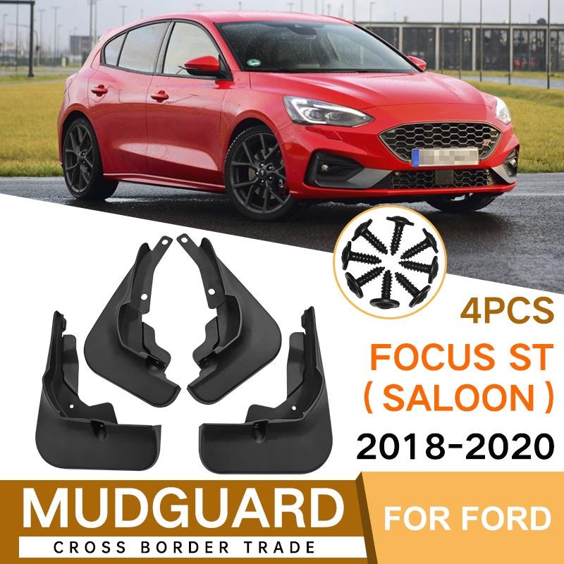 For Ford Focus St Saloon 2018-2020 4Pcs / Set Car Auto Soft Plastic Splash Flaps Fender Guard 3