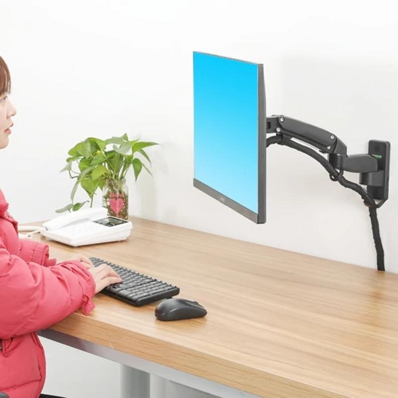 Adjustable Gas Spring Arm Wall Mount for 17-27 Led Lcd Monitors 6